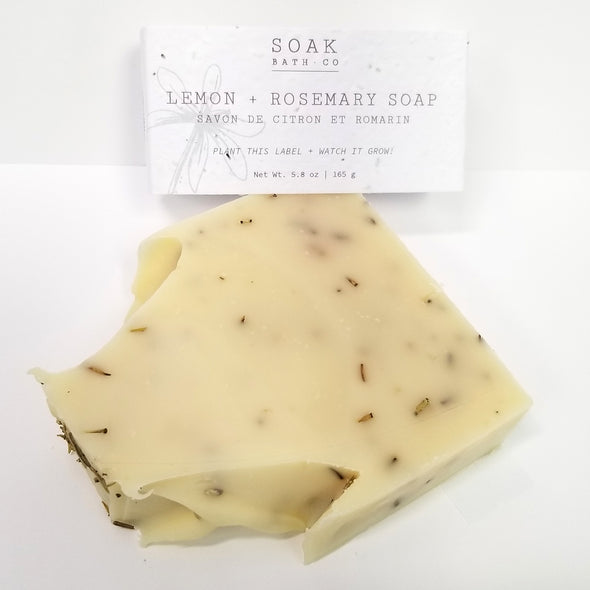 SOAK Bath Co. - Lemon and Rosemary Soap Bar
