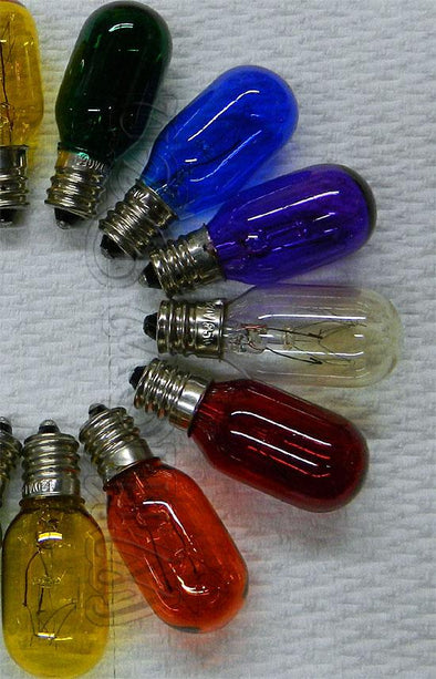 Light Bulbs for Himalayan Salt Lamps - Multi Colour 6 Pack