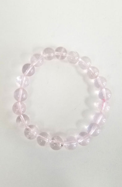 Gemstone Bead Bracelet - Premium Rose Quartz 8 mm