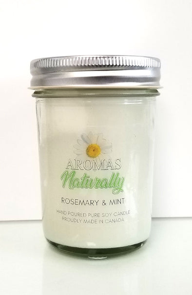 Pure Soy Wax Candle - Rosemary & Mint