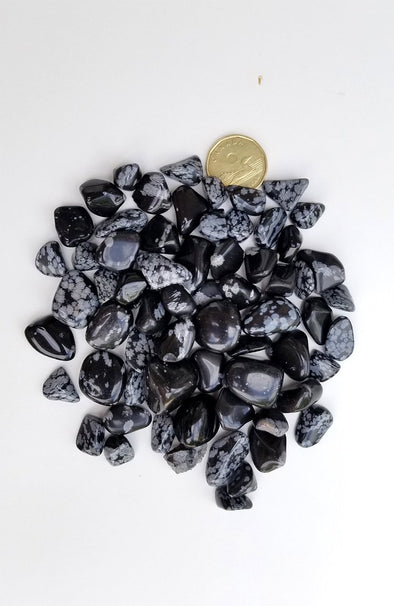 Tumbled Gemstones - Snowflake Obsidian