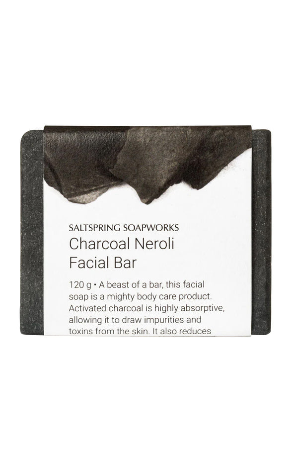 Saltspring Soapworks - Charcoal Neroli Facial Bar Soap