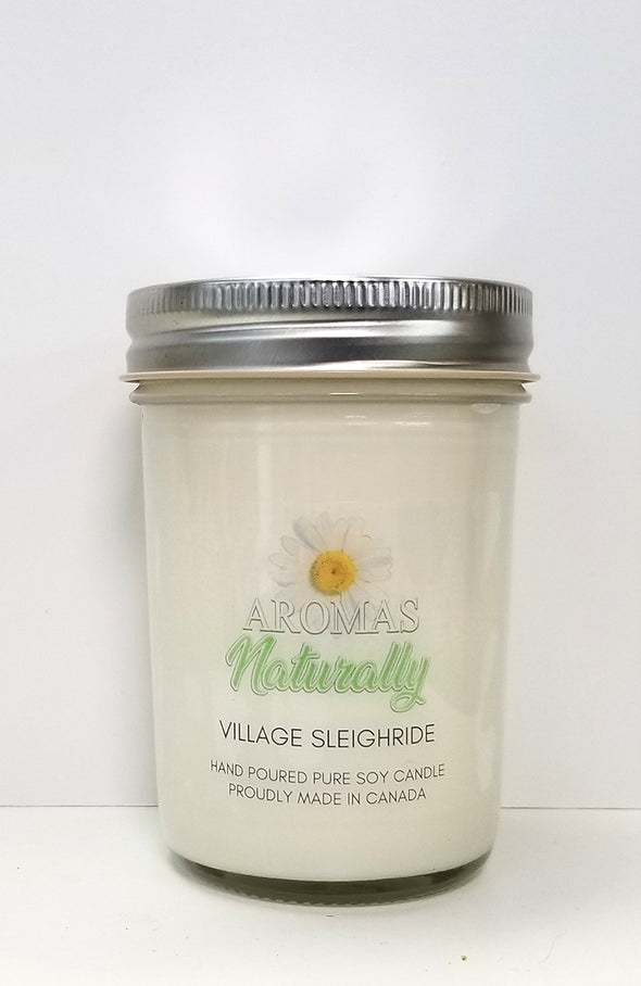 Pure Soy Wax Candle - Village Sleighride