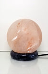 Himalayan Salt Lamp ~ Carved 6" Sphere with Marble Base