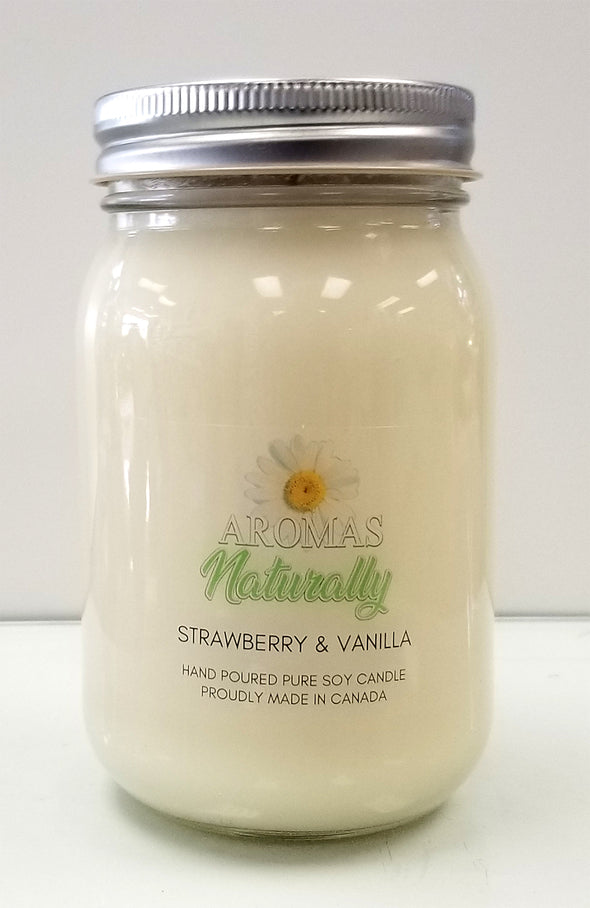 Pure Soy Wax Candle - Strawberry & Vanilla
