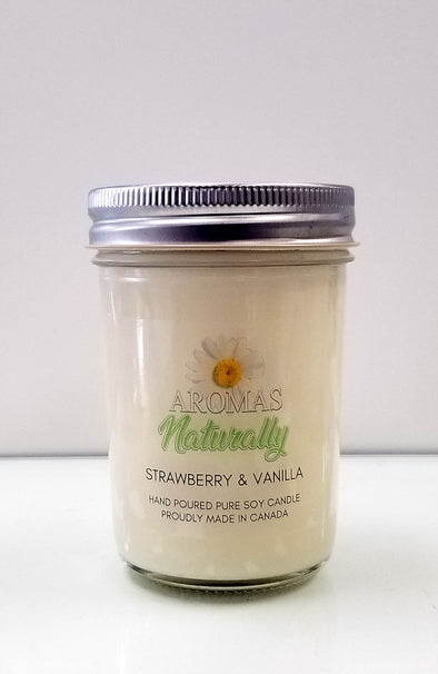 Pure Soy Wax Candle - Strawberry & Vanilla