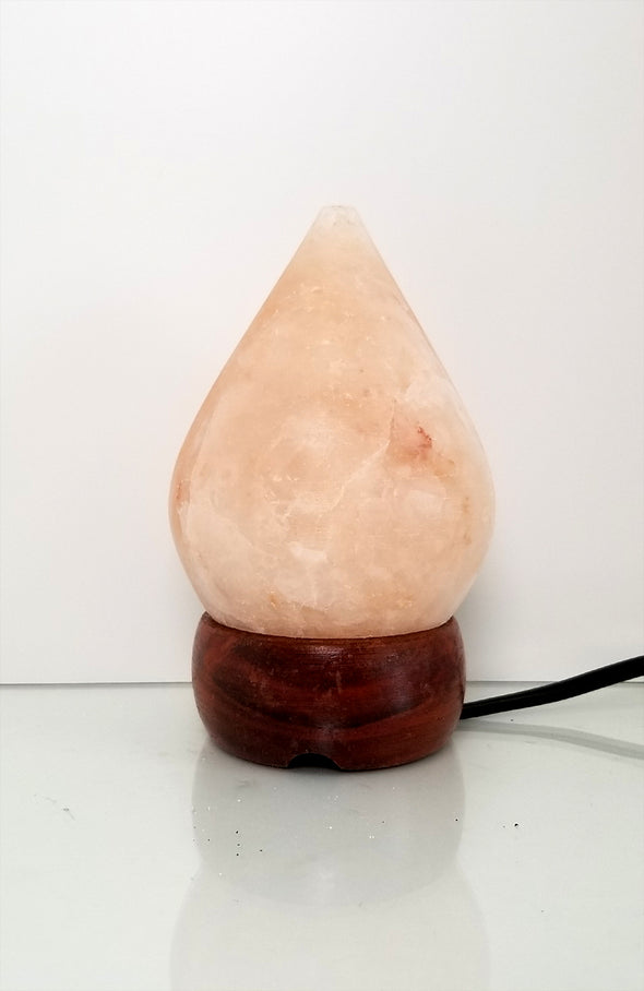 Himalayan Salt Lamp ~ Carved 4" Teardrop