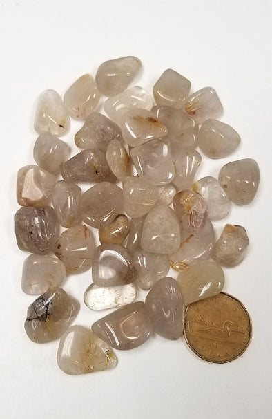 Tumbled Gemstones - Rutilated Quartz