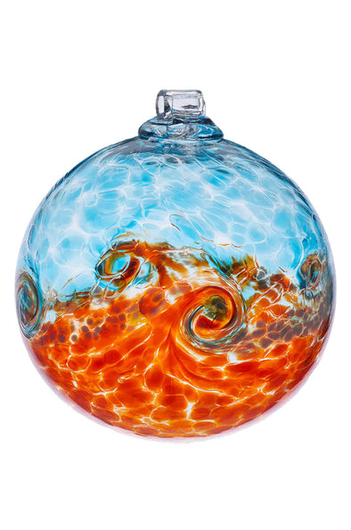Van Glow Ornament ~ Aqua / Orange