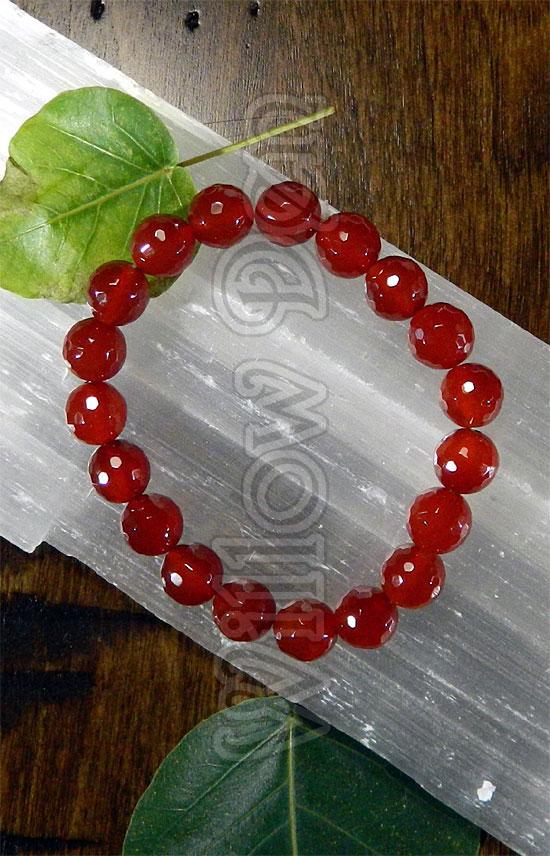 Gemstone Bead Bracelet - Carnelian